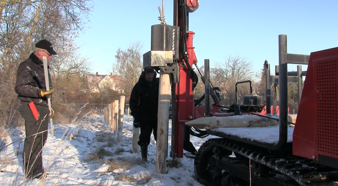 Pælehammer om vinteren